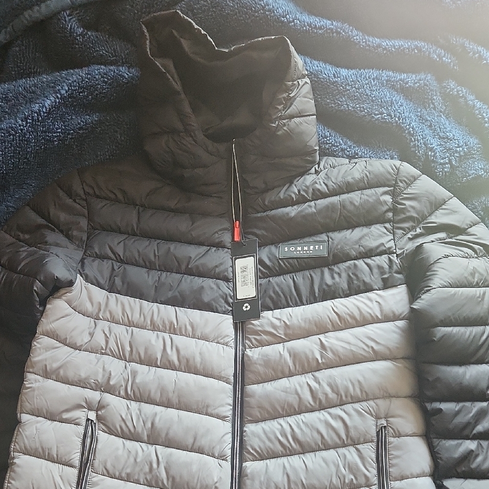 Sonneti Black and Gray Puffer Jacket